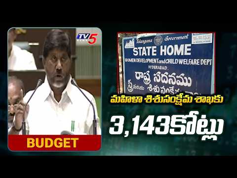 మహిళా శిశుసంక్షేమ శాఖకు 3,143కోట్లు - Budget For Department of Women and Child Welfare | Telangana - TV5NEWS