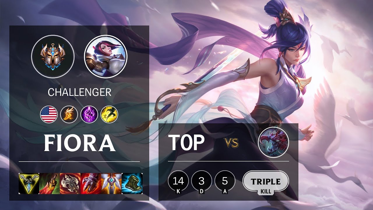 Fiora Top vs Cho'Gath - NA Challenger Patch 10.21