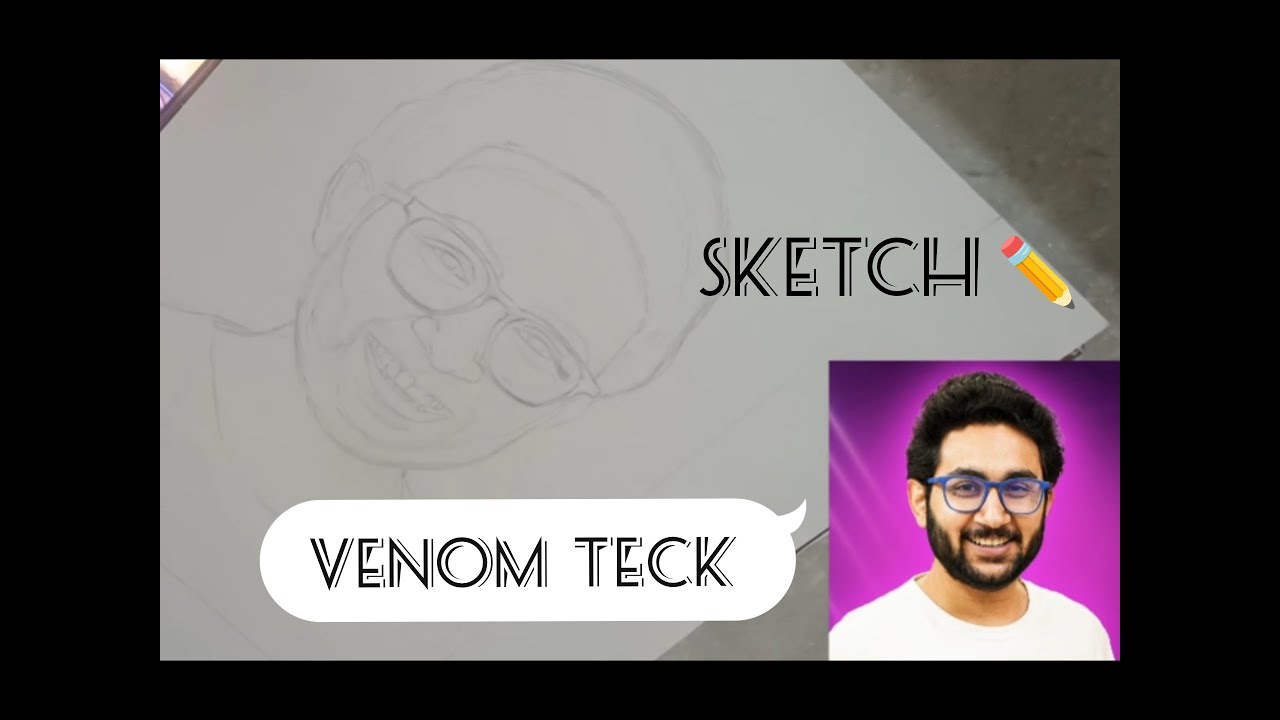 Venom's Tech bhai sketch ✏️ outline ‎⁨@VenomsTech