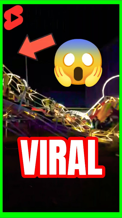 Viral! Detik-Detik Wahana Pasar Malam Tiba-Tiba Ambruk di Tengah Keramaian! 😱 #shorts #viral