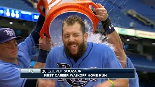 MIL@TB: Souza Jr. gets doused after walk-off homer