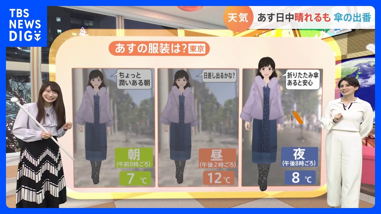 2月8日 関東の天気】#雨のち晴れ #晴れのち雨｜TBS NEWS DIG - YouTube