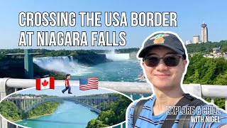 Crossing the US-CANADA BORDER BY FOOT at Niagara Falls | Rainbow Bridge