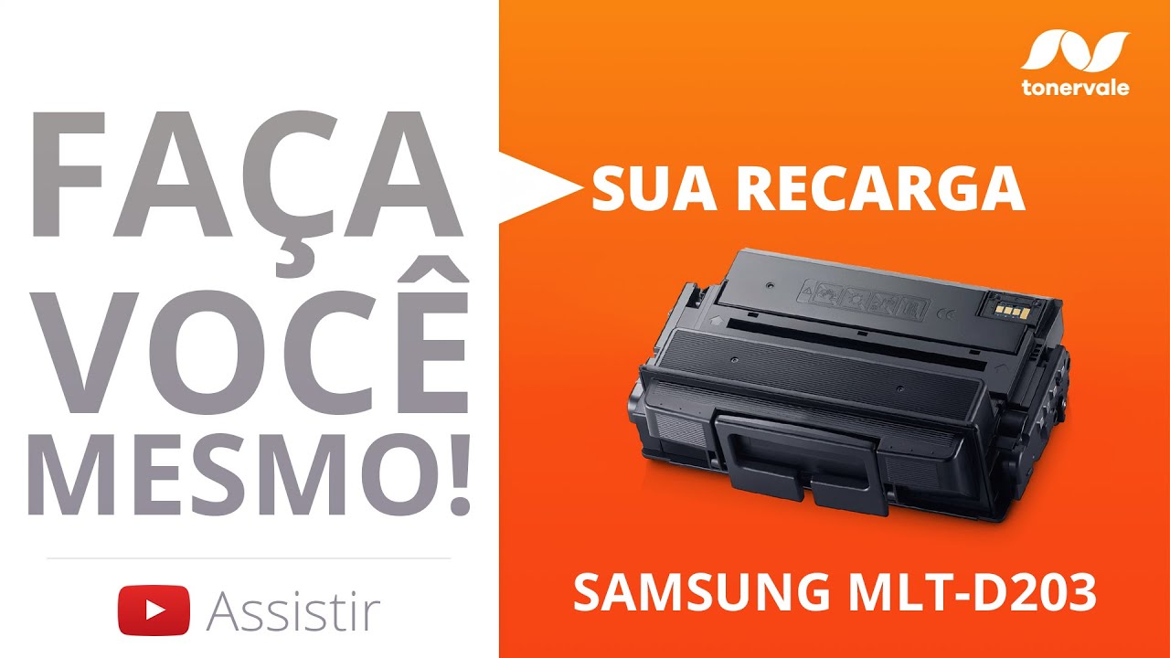 Recarga Toner Samsung MLT-D203 - M4070FR M4070 M4020ND M4020 - Vídeo Aula Toner Vale