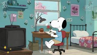 Snoopy Spring Study Room 🌸 Relaxing Jazz Music for Deep Focus, Writing, Calm & Cozy Vibes screenshot 1