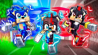 FAMILIA SONIC vs FAMILIA SHADOW en Minecraft!😱⚡