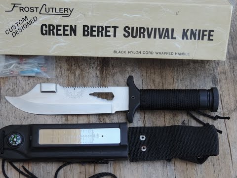 Frost Cutlery Japan Green Beret Survival Knife - Retro Knives