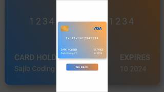 Javascript credit card form #shorts #javascript