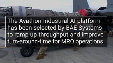 BAE Systems Selects Avathon’s AI Platform to Improve Commercial Aviation Service Time