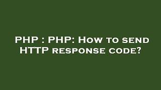 PHP : PHP: How to send HTTP response code?