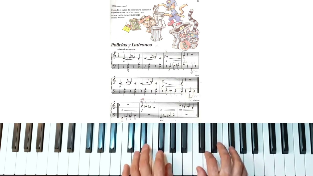 Policías y ladrones   Bastien Piano básico 1