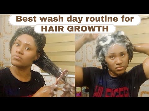The BEST wash day routine for MASSIVE HAIR GROWTH #4chair #washday #hairgrowth