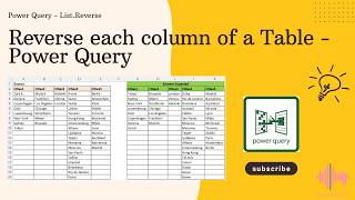Reverse Each Column of a Table - Power Query