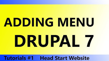 Drupal 7 tutorials - adding menu into your article