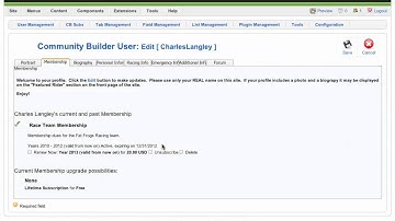 Joomla - FFR - Correcting Membership Issues