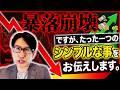 【空売りは危ない】暴落の相場展開ですが、たった一つのシンプルな事を御伝えします。