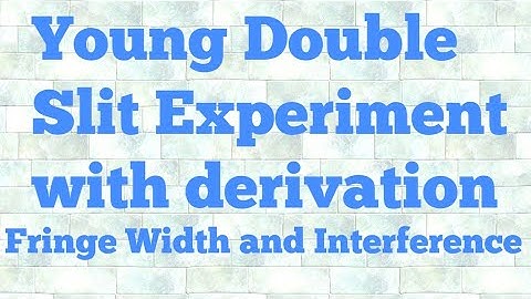 young double slit experiment derivation (hindi)