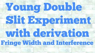 young double slit experiment derivation (hindi)