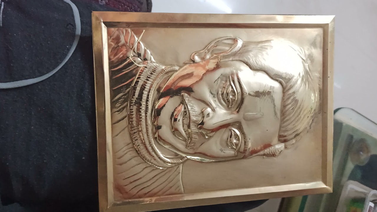 embossing art/ commissioned art work/ brass emboss/ brass sheet YouTube