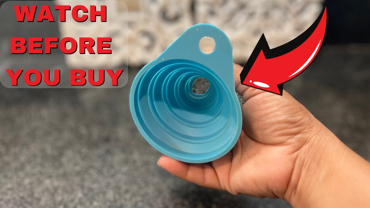 3 Sizes of Kitchen Funnel Set, Food Grade Funnels for Filling Bottles, Premium Silicone Collapsible