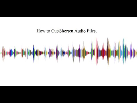 Video How to Cut or Shorten your Audio Files - youtube