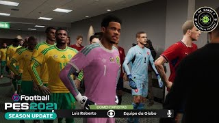 REPÚBLICA TCHECA CHEGA EM BUCA DA VITÓRIA DIANTE DA ÁFRICA DO SUL GAMEPLAY PES21 NO PC