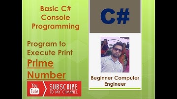 Prime Number in C# | C# Programming
