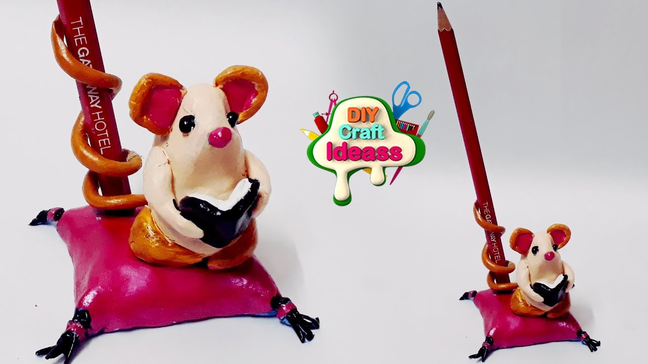 Cute Mouse pen stand | Best out of Waste | DIY | pen stand | diy craft ...