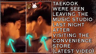 Omgtaekook Were Seen Leaving The Music Studio Last Night After Visiting The Convenience Store