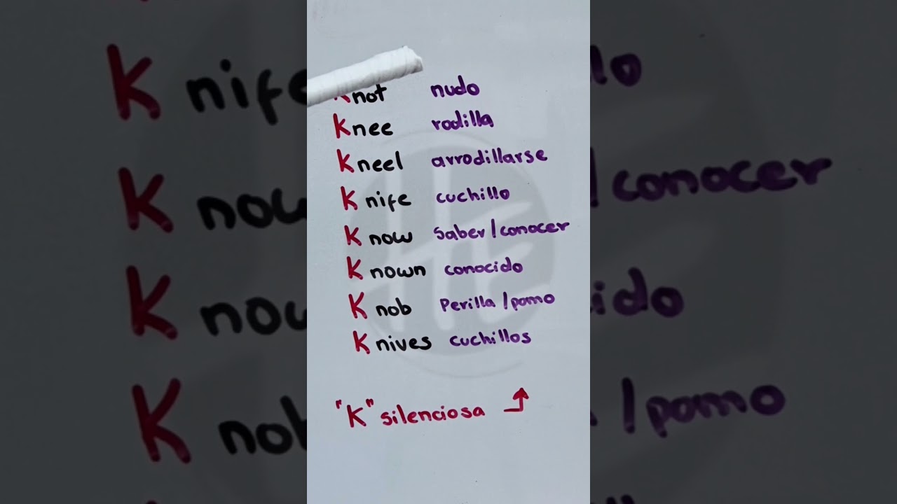 ¿Por qué la K es muda en 