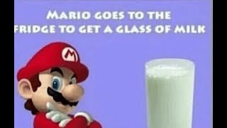Super Mario Bits Shorts- Mario Goes To The Fridge To Get A Glass Of Milk