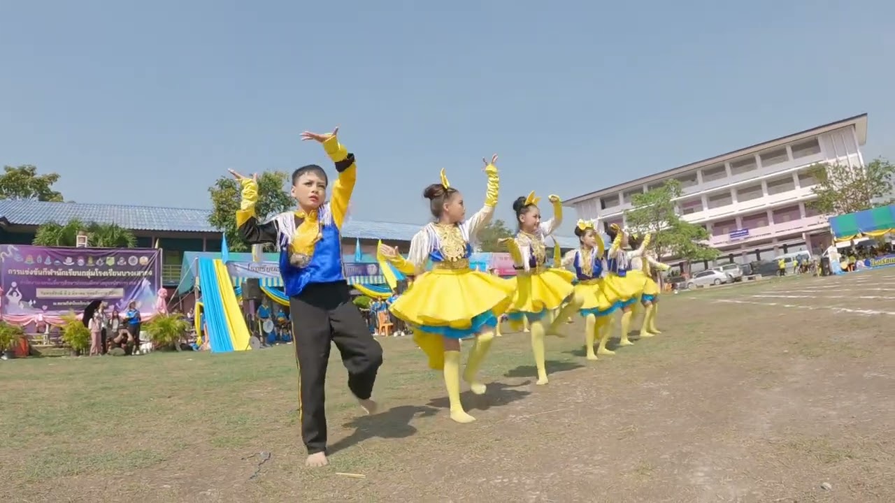 กองเชียร์ และลีดเดอร์ รร.อนุบาลเคหะบางพลี(๑๐ปี สปช.) กีฬากลุ่มบางเสาธงเกมส์ ปี 66