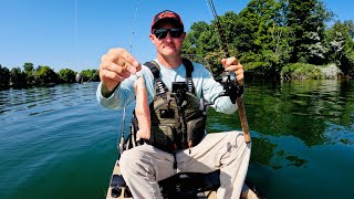 Kayak Catfishing During the Spawn | Hot Summer Catfish Action | Old Town Sportsman 120 Pro Kayak 