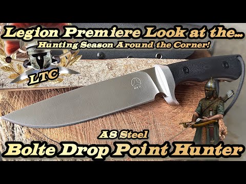 Legion Premiere Look at the Bolte Knives Drop Point Hunter (The Crocodile) in A8 steel!