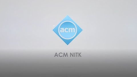 A Stroll Down Memory Lane | ACM NITK
