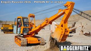 Engins Passion 2026 - POTAIN R7 cable backhoe in action