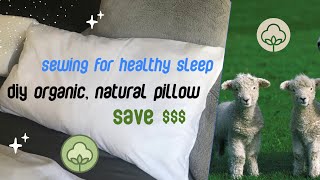 DIY Organic, Natural Pillow (Cotton & Wool) | How To Make Non-Toxic Bedding Resimi