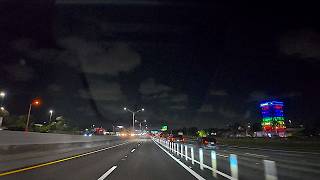 Miami Night Highway Loop - Florida Turnpike SR 836 Palmetto 826 I-75 I-595 Drive