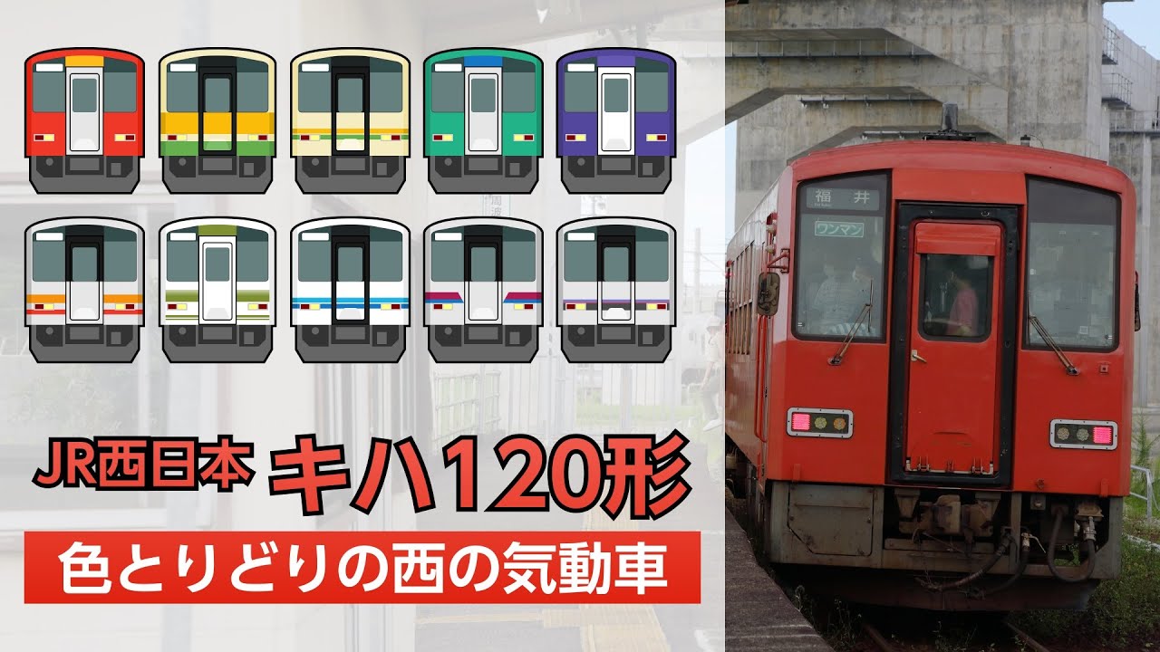 【色とりどりのJR西の気動車】キハ120形を解説