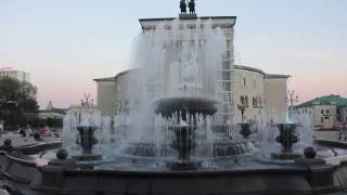 Поющий фонтан в Улан-Удэ. The singing fountain at Ulan-Ude.