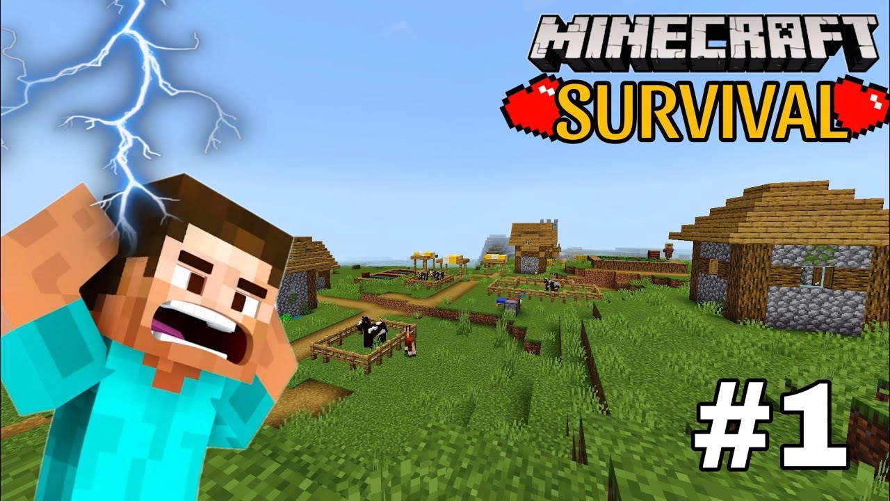 MINECRAFT PE Survival Series ep 1 in hindi || New Beginning 🔥 - YouTube