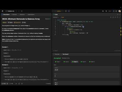 Minimum Removals to Balance Array