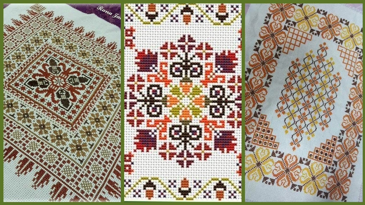 most demanding cross stitches table cloth ideas