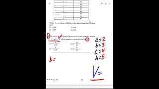 Question #24 from August 2022 Algebra 1 Regents Exam