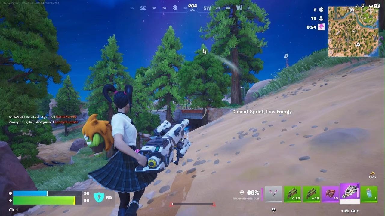 Fortnite 11 eliminations w/arc lighting gun