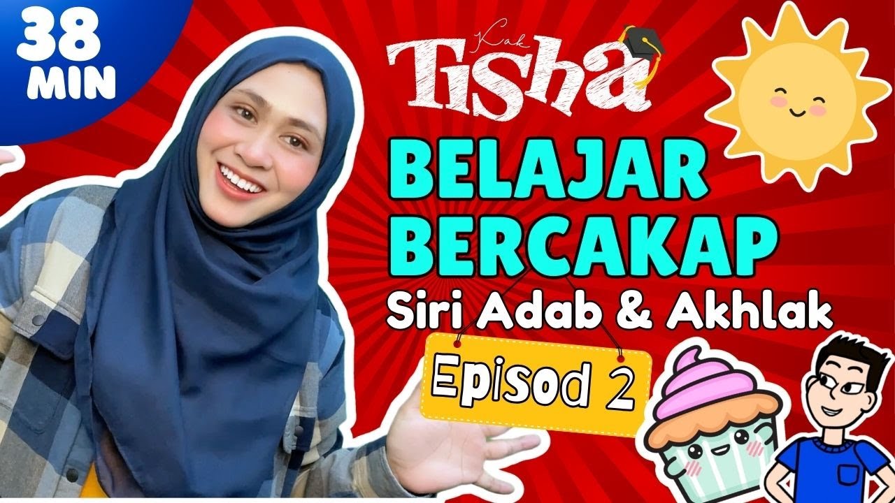 Episod 2 | Kak Tisha Siri Belajar Bercakap | Adab Mendengar & Merendah Diri |Kisah Arnab & kura-Kura
