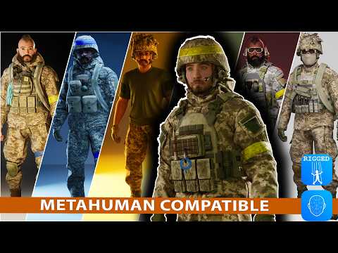 Modular ZSU soldier 3D model. Metahuman Compatible.