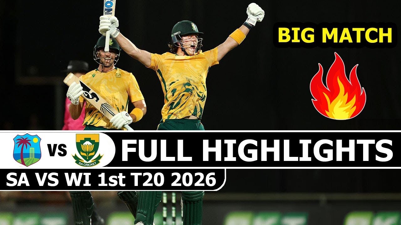 South Africa Vs West Indies 1st T20 Match Full Highlights 2026 | Sa Vs Wi