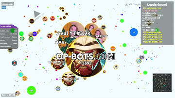 AGAR.IO SERVER TAKEOVER WITH BOTS #225 || OP-BOTS.COM