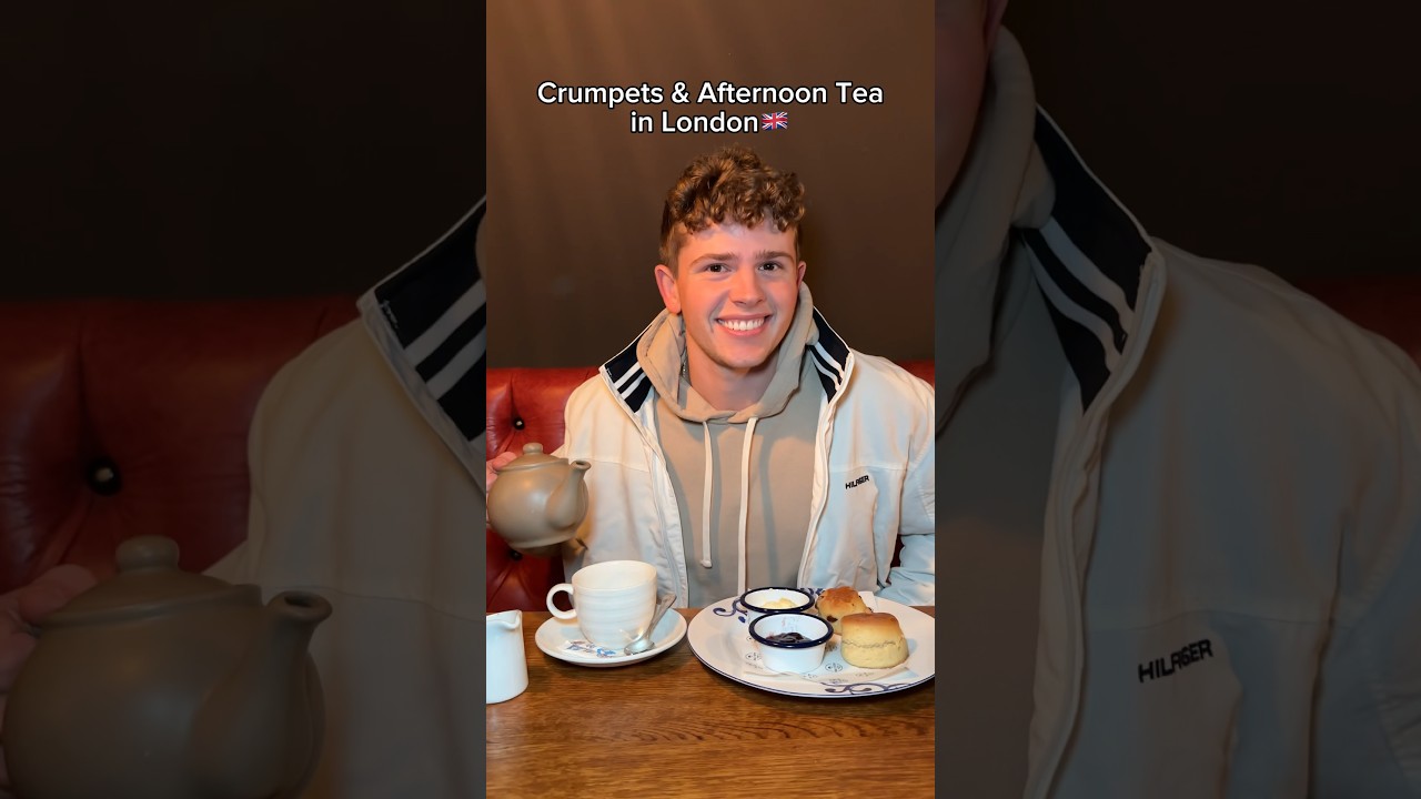 Eating home made crumpets and tea in London for the day!